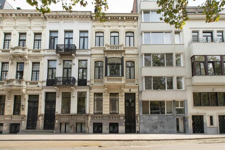 Spacious and luxurious neoclassical townhouse with double...