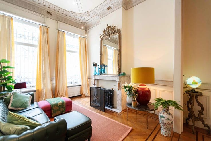 Spacious and luxurious neoclassical townhouse with double...