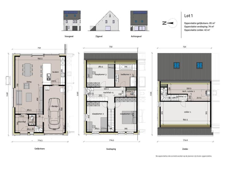 Energiezuinige halfopen met garage en 4 slpks