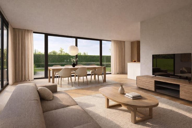 Newly built home with 3 bedrooms and a sunny garden.