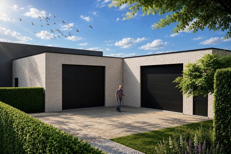 Exclusive semi-detached new-build homes with a shed