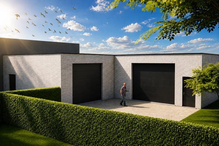 Exclusive semi-detached new-build homes with a shed
