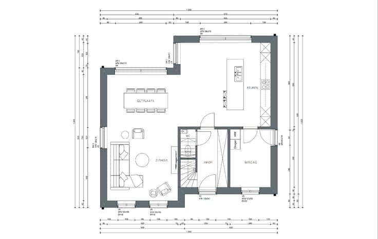 Nieuw te bouwen villa en bouwgrond in Houthulst