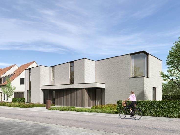 5 kwalitatief afgewerkte nieuwbouwwoningen, 3 in landelijke