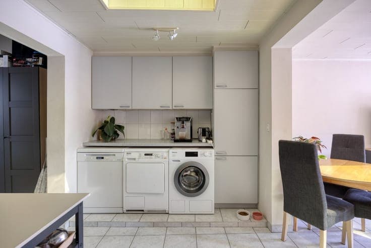 Family home with rear access and parking.