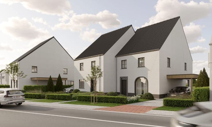Nieuwbouw halfopen bebouwing op ruime percelen te Zottegem