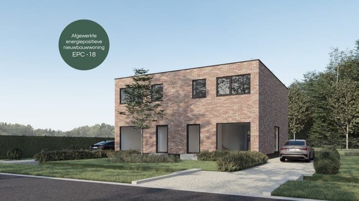 Afgewerkte energiepositieve (EPC -18) nieuwbouwwoning