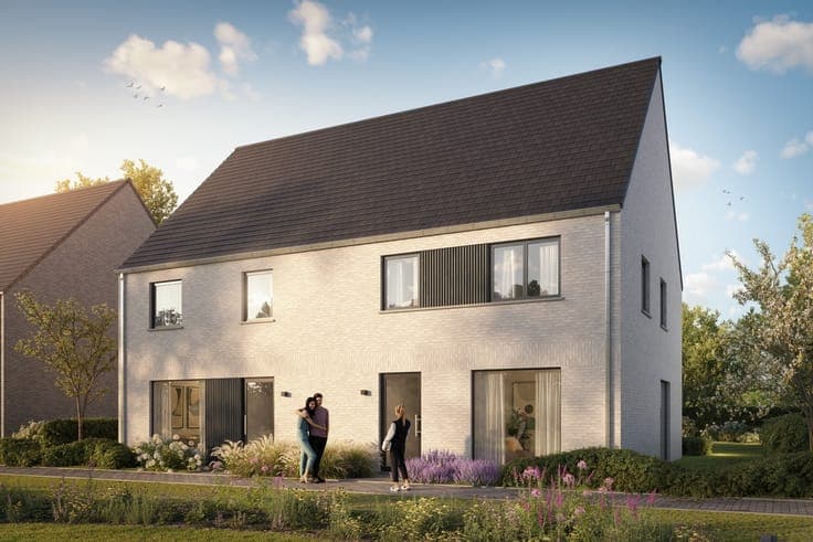 Energiezuinige halfopen bebouwingen in een groen en centr...