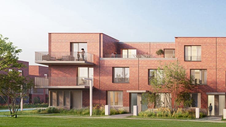 New project De Stip residential area of future Gentbrugge