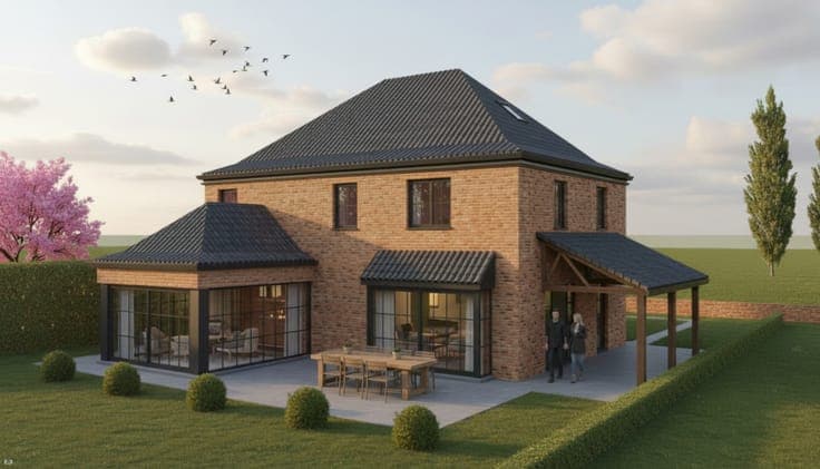 Nieuw te bouwen open bebouwing te Grembergen