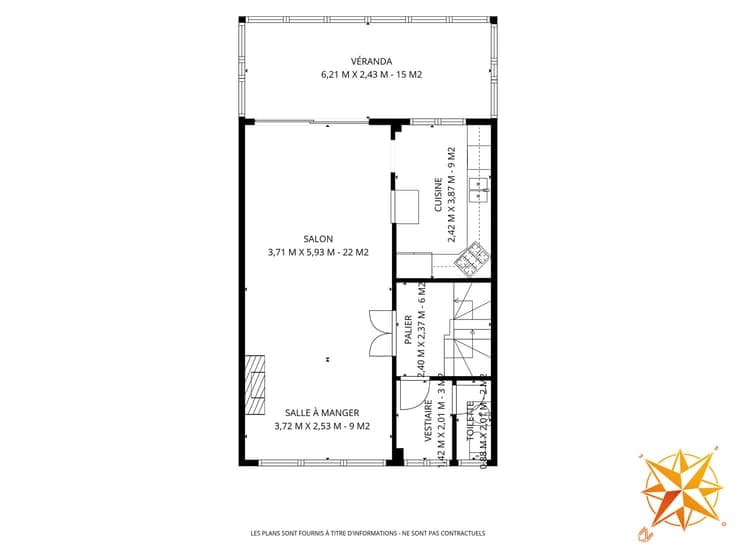 3 façades, 3 ch, véranda, garage, élec. conforme, PEB : C.