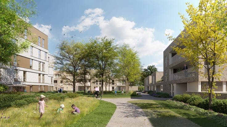 3 slaapkamer woning met centrale binnentuin als voortuin