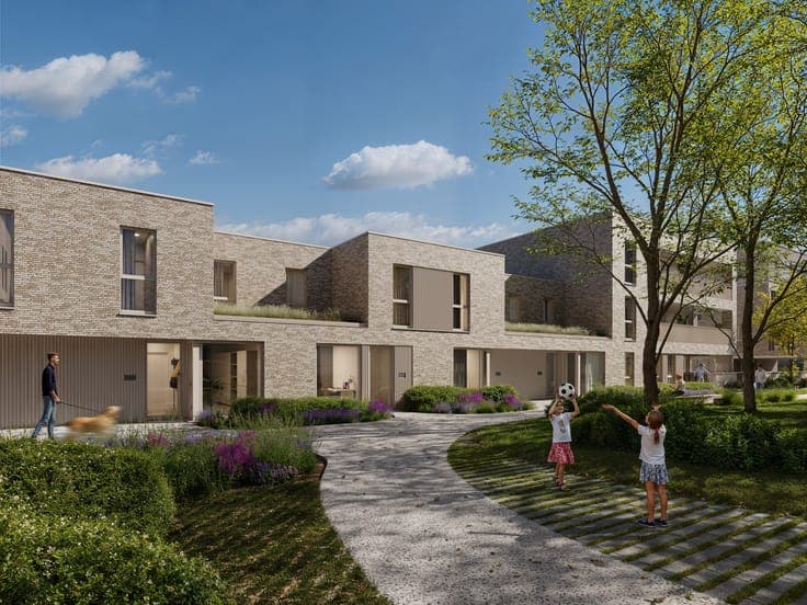 3 slaapkamer woning met centrale binnentuin als voortuin