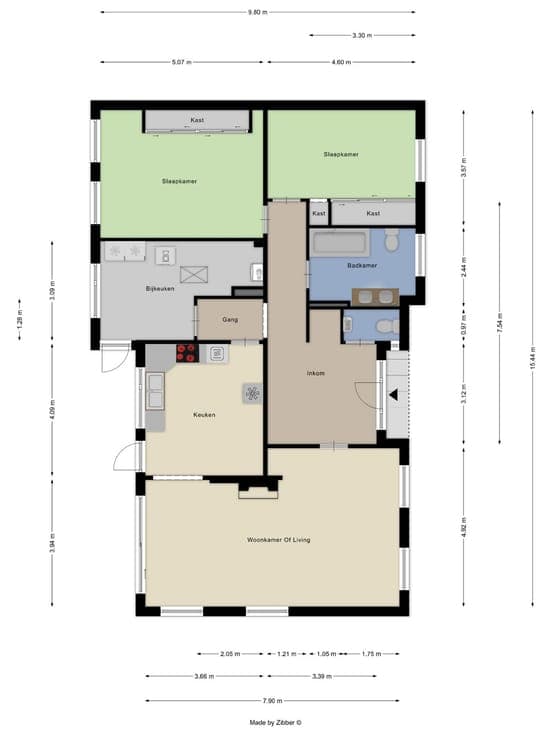 Mixed building : home, loft/office and shed with office for
